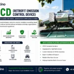 Platino Automotive RECD (Retrofit Emission Control Device) for diesel generators, showcasing emission reduction technology, environmental compliance, and industrial applications.